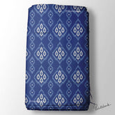 Navy Blue Ikat Digital Printed Fabric Material Wholesale Price